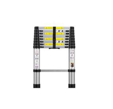 Various Sizes Telescoping Aluminum Extension Ladder for Outdoor Indoor Use - Silver - 2.0 m