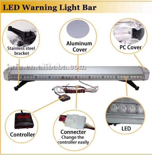 1.2m Vehicle Roof Top White LED Strobe Warning Emergency Light