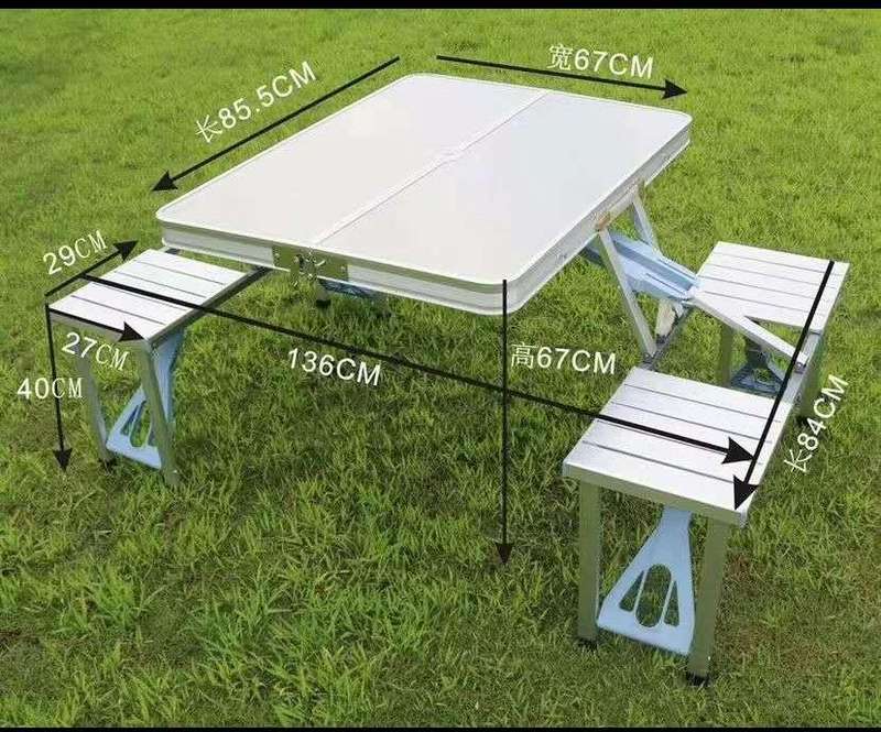 All-in-One Folding 4-Seater Portable Table