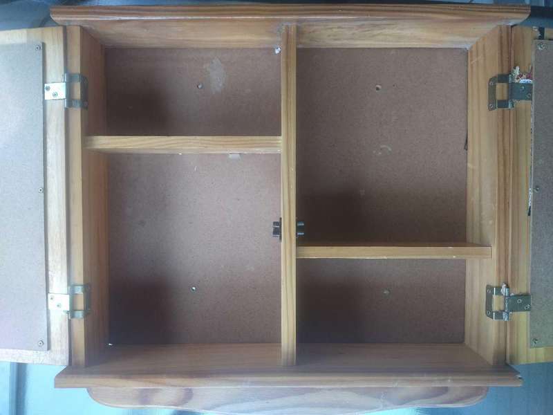 Wood Bathroom Double Medicine Cabinet