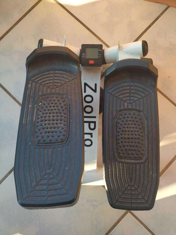 Zoolpro Pedal Electric Resistance Stepper Exercise Trainer - Black & White
