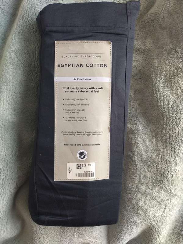 EGYPTIAN COTTON, 600 THREADCOUNT, FITTED SHEET, DOUBLE