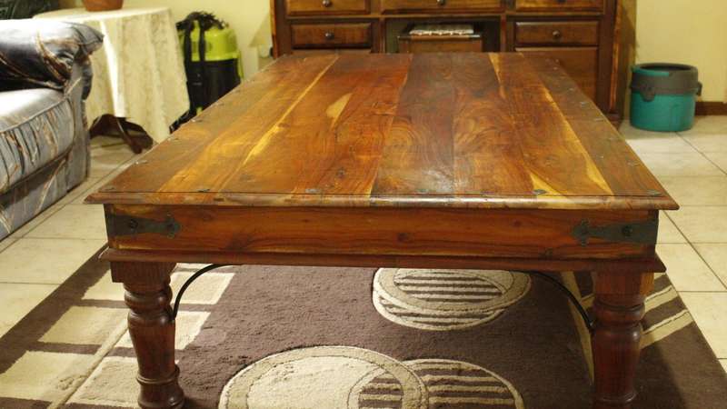 Coricraft Raju solid wood coffee table.