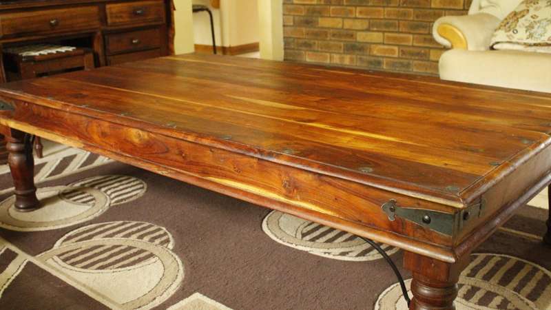Coricraft Raju solid wood coffee table.