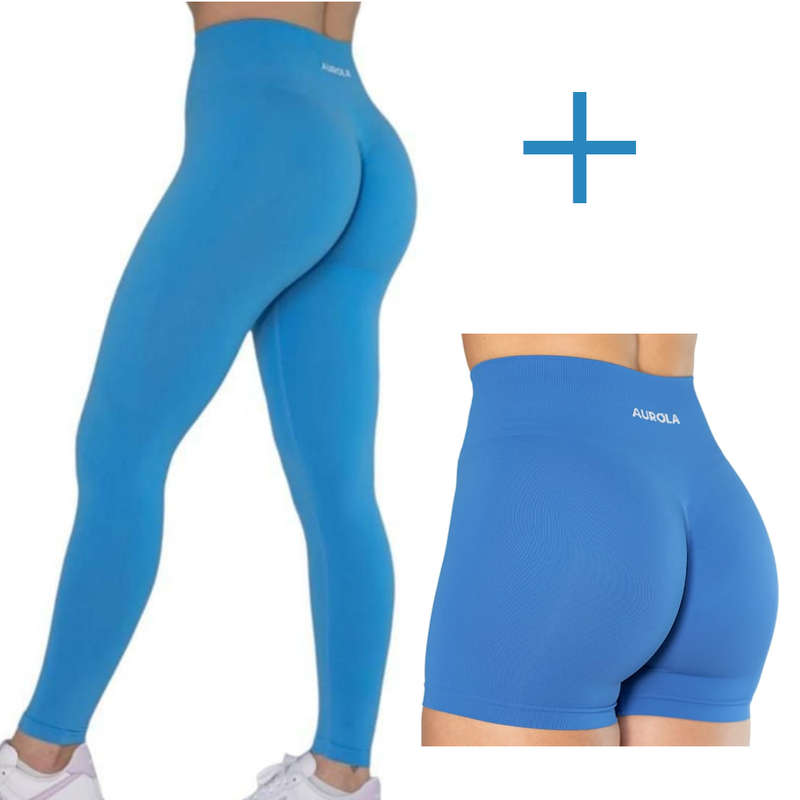 Aurola Leggings and Gym Shorts Combo