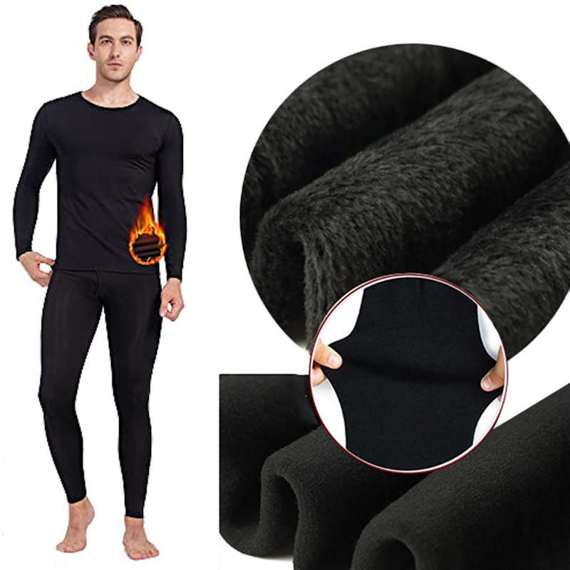 Warm, Winter Mens Thermal Long John Underwear Set