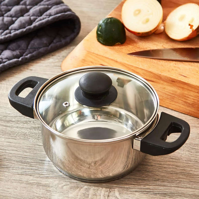 22cm Stainless Steel Pot with Lid