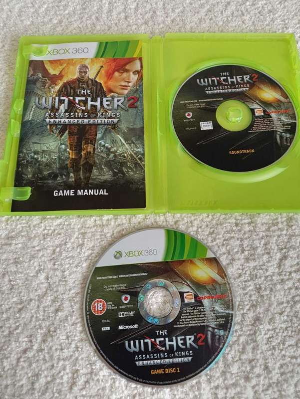 The Witcher 2 Assasins of Kings Enhanced Edition Xbox 360 PAL Region /missing disc as is
