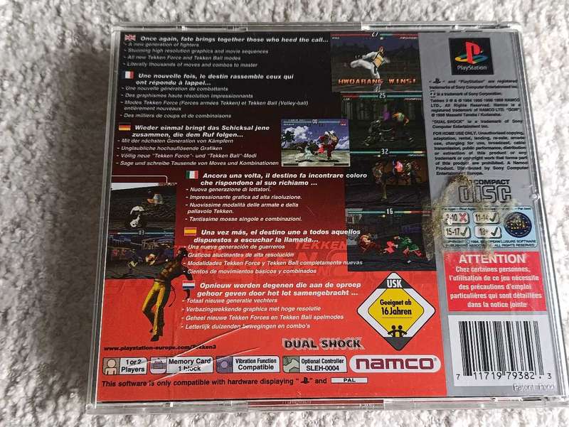 Box Cover Art Only Tekken 3 Playstation 1