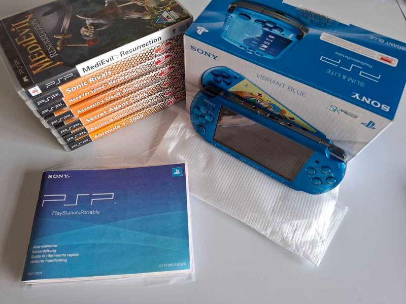 Psp Console +Box + Games