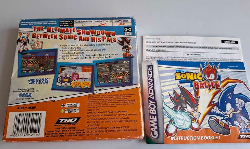 Sonic Battle Gameboy GBA