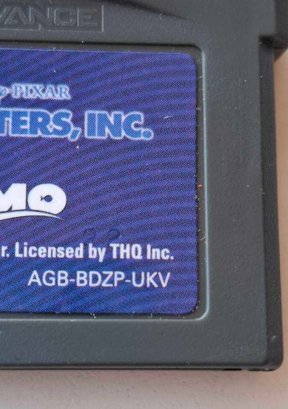Disney Pixar Monsters Inc + Finding Nemo 2in 1 Gameboy