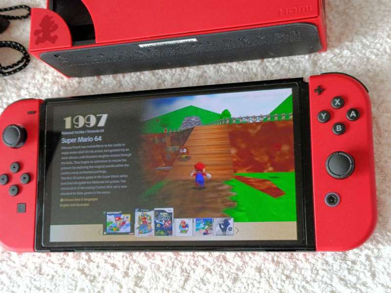Nintendo Switch Oled Mario Limited Edition Console +Box