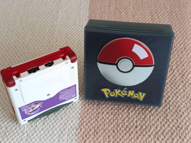 Nintendo Game Boy Advance SP With Original Charger Pokéball Themed