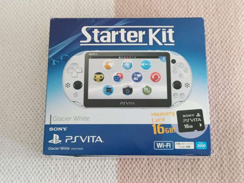 PS Vita Slim with Box +16gb Memory card Glacier White