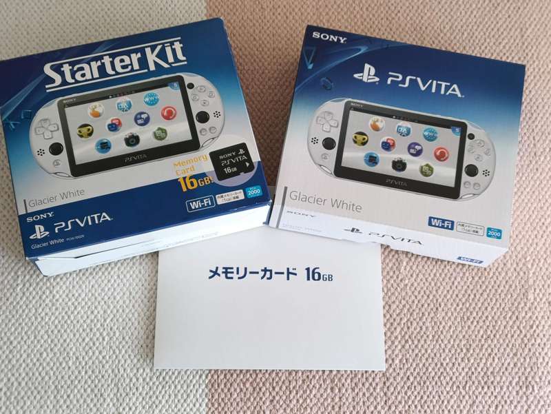 PS Vita Slim with Box +16gb Memory card Glacier White