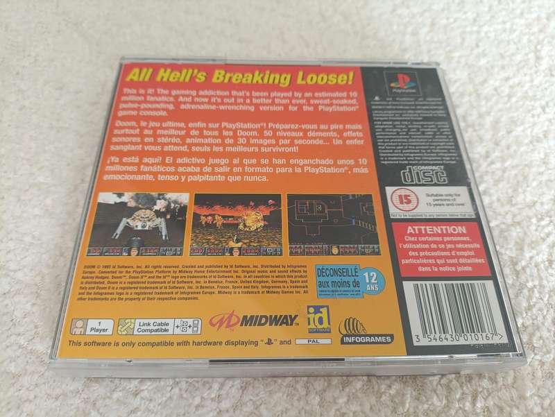 Doom Playstation 1 PAL Region