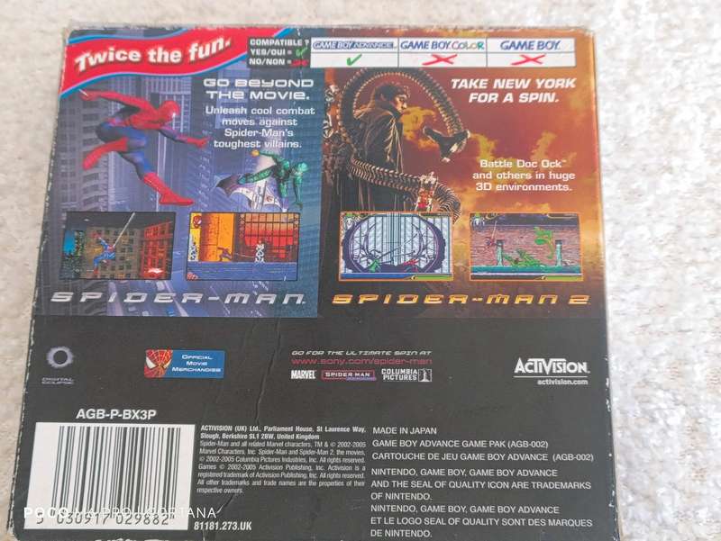 Spider - Man & Spider - Man 2 Gameboy GBA