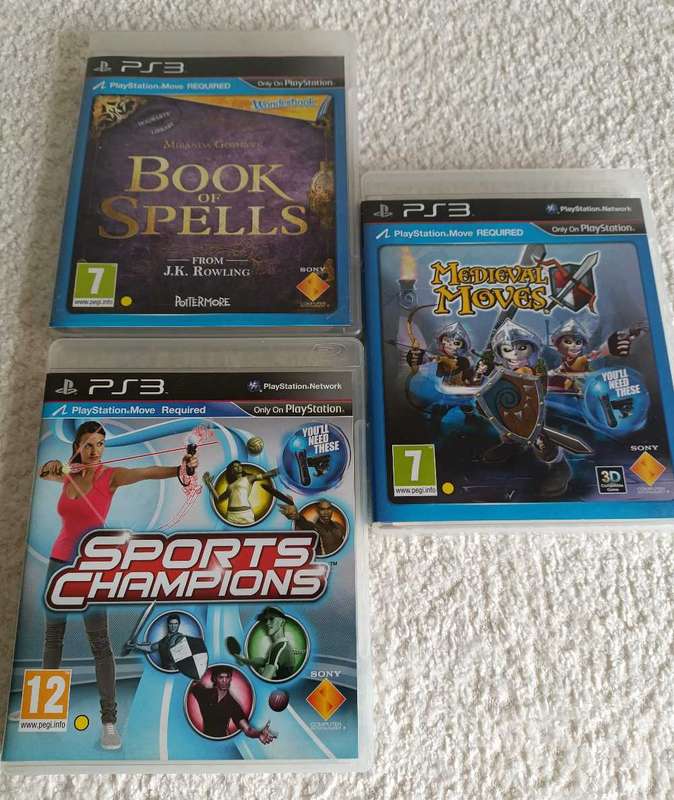 Playstation 3 Move Motion Controller + Games +Camera