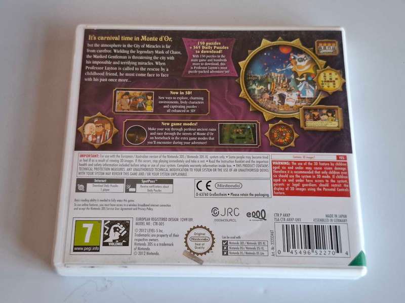 Professor Layton and The Miracle Mask Nintendo 3Ds
