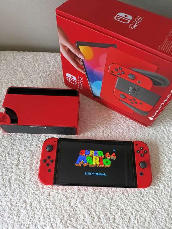 Nintendo Switch Oled Mario Limited Edition Console +Box