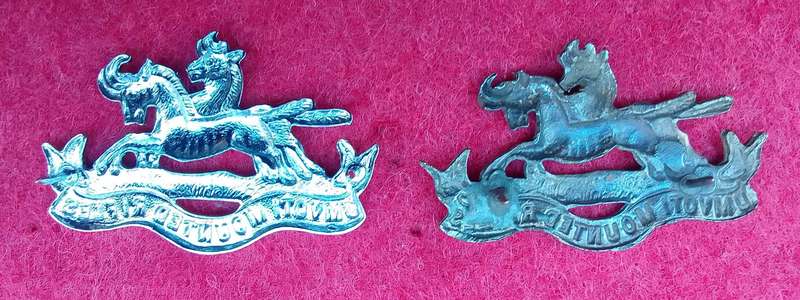 UMVOTI MOUNTED RIFLES COLLAR  BADGES