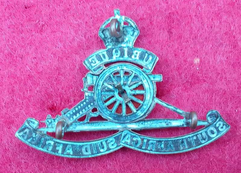 SOUTH AFRICAN ARTILLERY ( DOUBLE WHEEL ) CAP BADGE