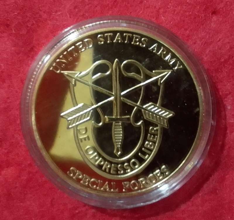 Green Beret Skull Challenge coin