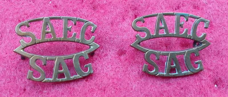 SOUTH AFRICAN ENGINEERS CORPS SHOULDER TITLES