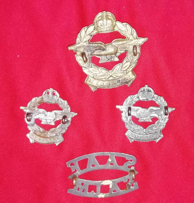 SAAF / SALM Brass Cap & Collar badges