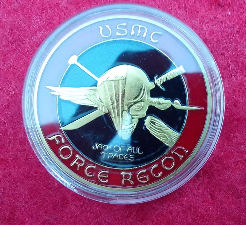 US Marine Corps ( Force Recon ) challenge coin