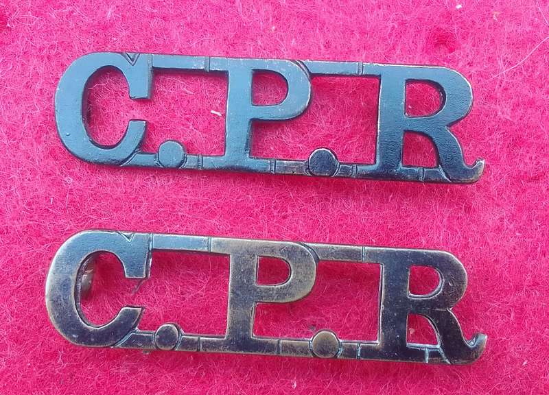 SOUTH AFRICA - PRE and POST WWI - CAPE PENINSULA RIFLES SHOULDER TITLES