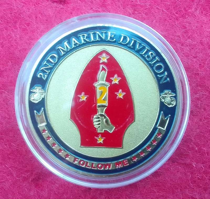 United States Marine Corps ( 2nd Marine Division) challenge coin