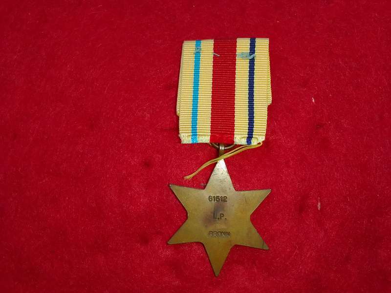 AFRICA STAR FULL SIZE ISSUED TO 61512 LP BRONN