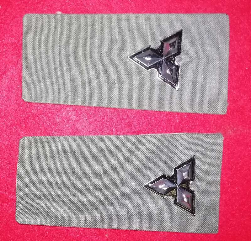 SWA TERRITORIAL FORCES - MAJOR PAIR CLOTH and METAL RANK SLIP ONS