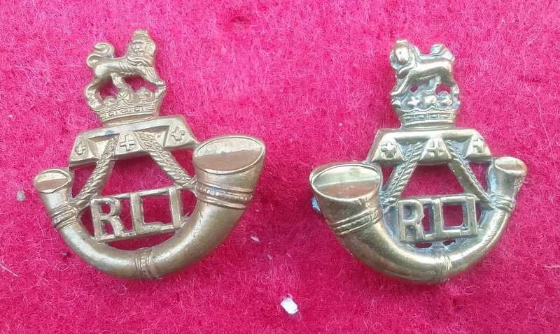 RAND LIGHT INFANTRY  COLLAR BADGES-WORN 1913-1950