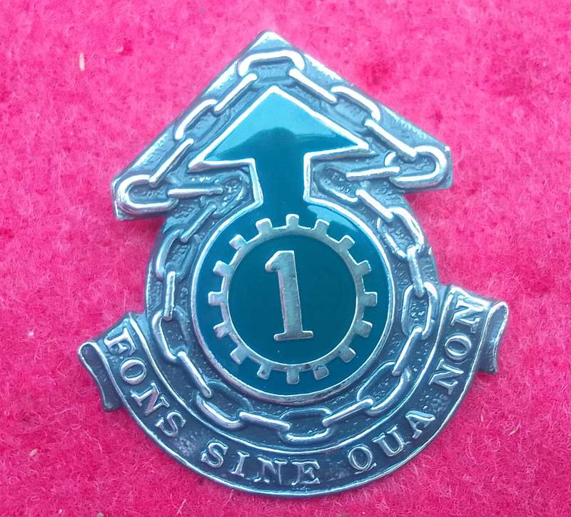 1 MAINTENANCE UNIT CAP BADGE-WORN 1986-2003-2X SCREW LUGS