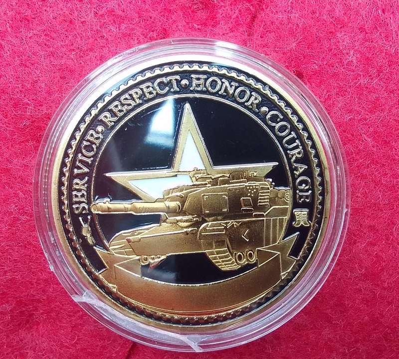 Military Tank Challenge coin
