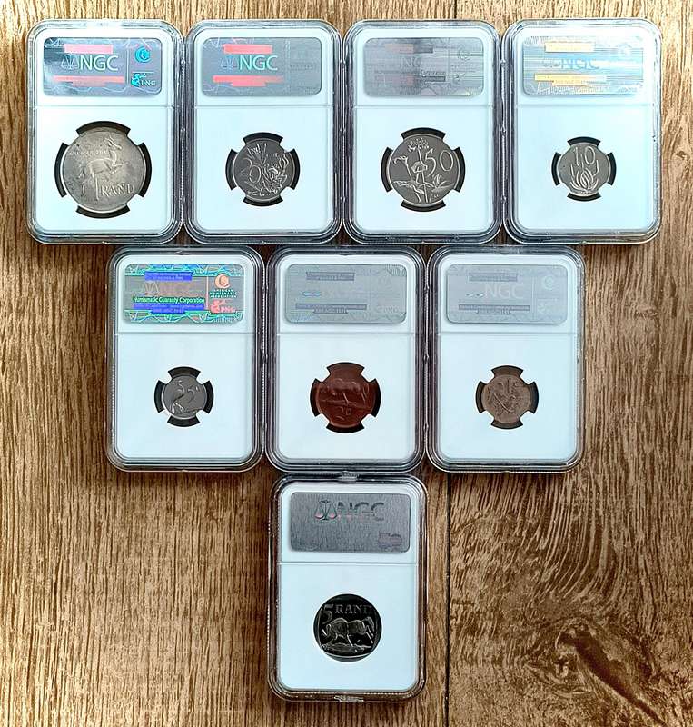 1978 Proof NGC graded!! Incl. Rare 69PF-Cameo and Ultra Cameo coins!! Mandela Smiley incl..!!