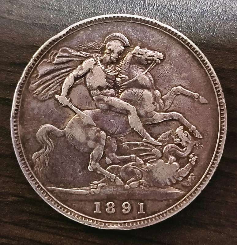 1891!! Five Shilling!! Queen Victoria Silver Coin!! Rare!! Beautiful investment!! Auction-R1 Start!!