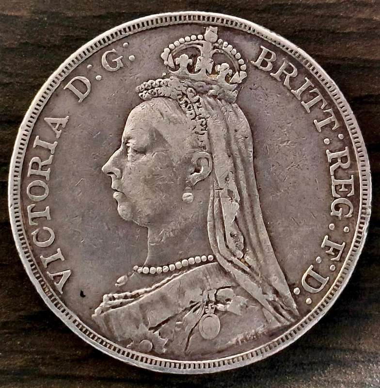 1891!! Five Shilling!! Queen Victoria Silver Coin!! Rare!! Beautiful investment!! Auction-R1 Start!!