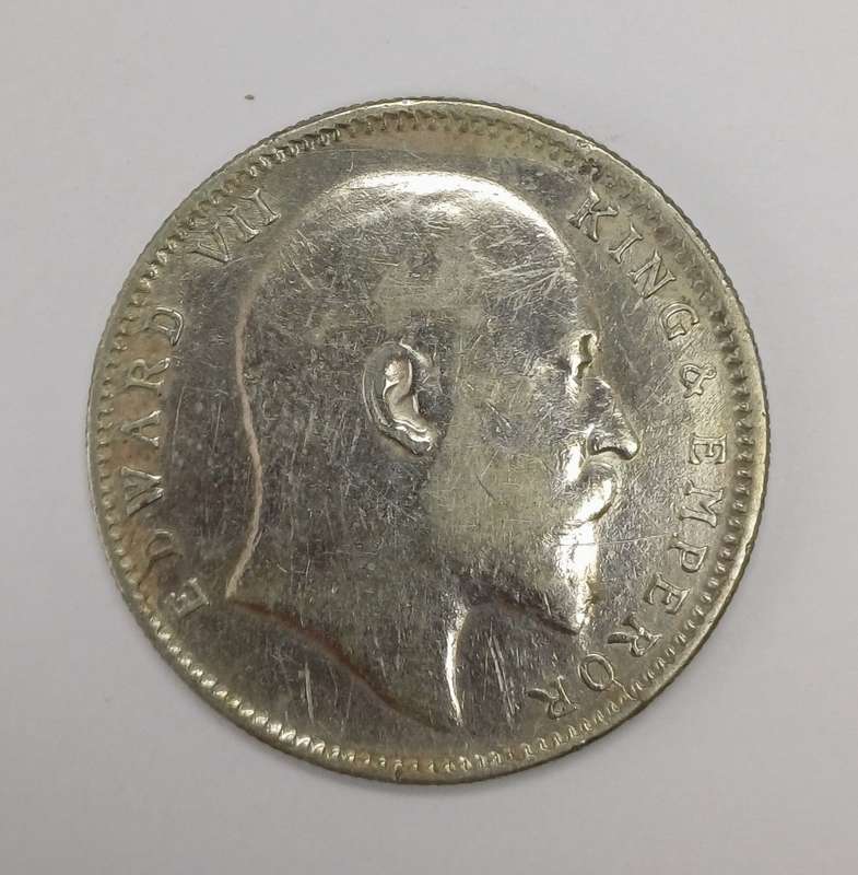 India Silver Rupee 1907