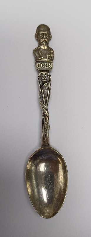 Field Marshal Lord Roberts, South Africa 1900 Souvinir Teaspoon, Hallmarked Birmingham 1899