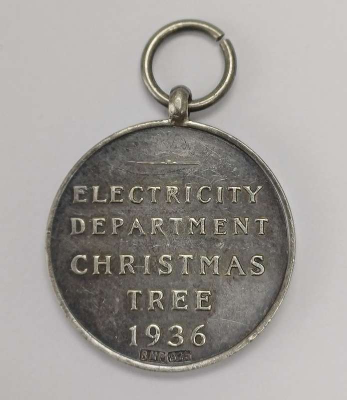 Rare Silver Johannesburg Golden Jubilee 1886 - 1936 Electricity Department Christmas Tree