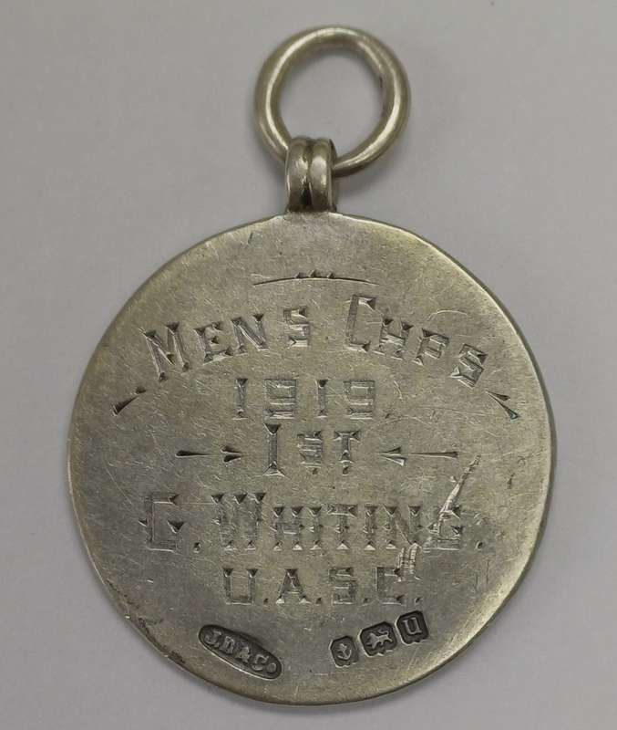 Silver, The Royal Life Saving Society, Competition Medal, Awarded for Mens Champs 1919, 1st