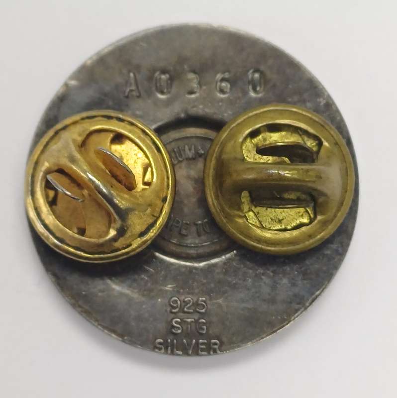Sterling Silver 15 Years Safety SAT Badge