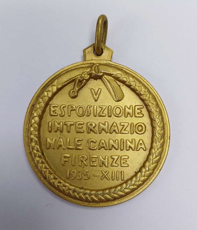 Italy Florence 1935 Dog Show Medal