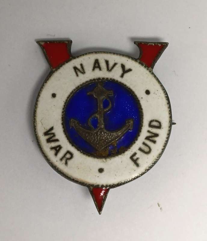 Silver and Enamel Navy War Fund Badge