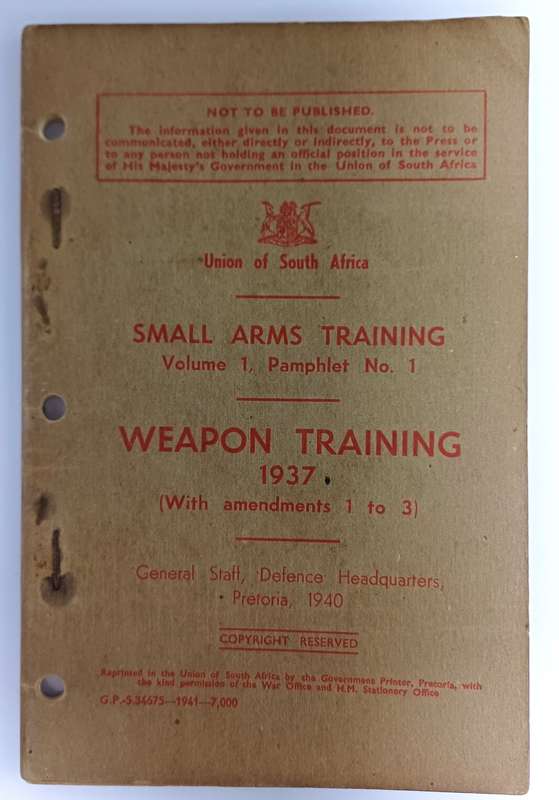 SADF WWII Light Machine Gun Training Pamphlet