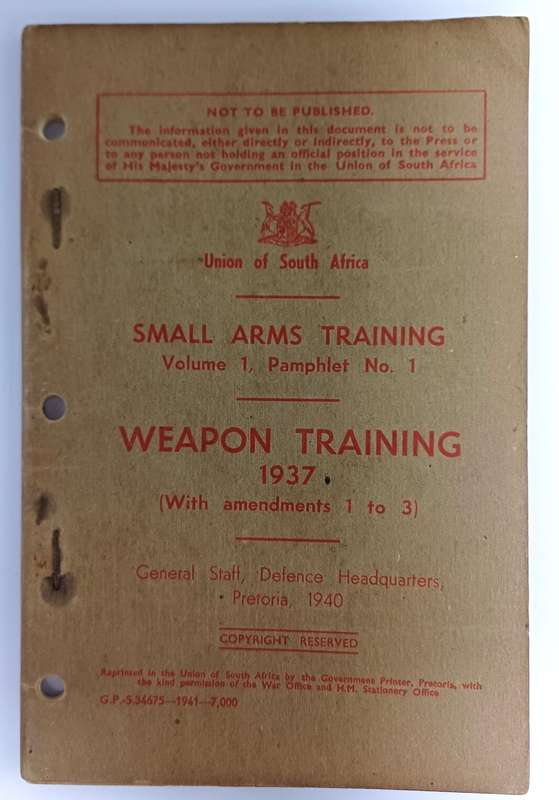 SADF WW2 Light Machine Gun Training Pamphlet